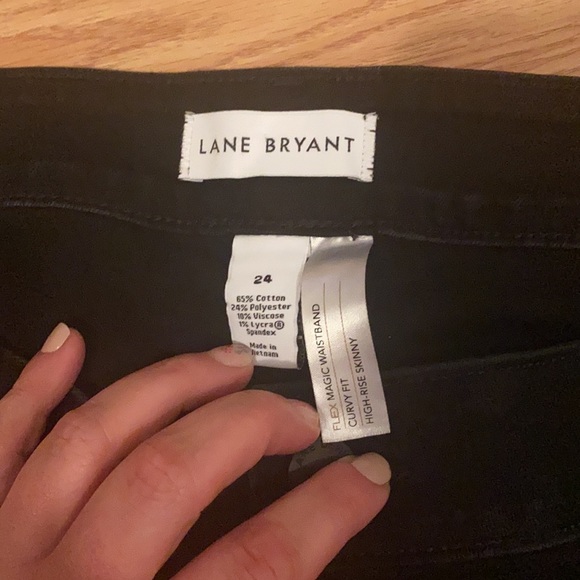Lane Bryant Size 24 Black Skinny Leg Jeans - Picture 2 of 5